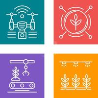 Analytics and Drone Icon vector