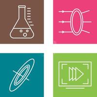 Refraction and beaker Icon vector