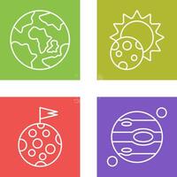 earth and eclipse Icon vector