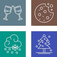 Wine and Cookie Icon vector