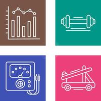 Histogram and Weight Icon vector