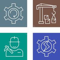 Upgrade and Robotic Arm Icon vector