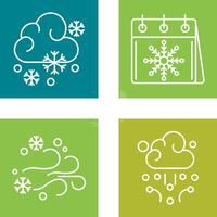 Snowy and Calender Icon vector