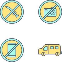 no weapons and no pictures Icon vector