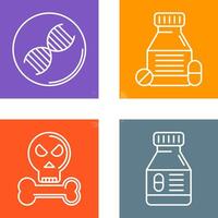 Dna and Tablets Icon vector