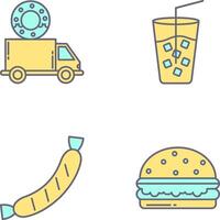 Delivery Truck and Cold Drink Icon vector