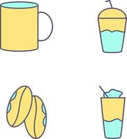 Coffee mug and Frappe Icon vector