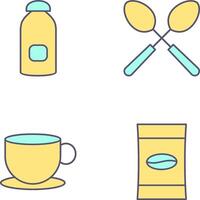 syrup and spoon Icon vector