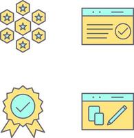 reputaion management and qc passed Icon vector