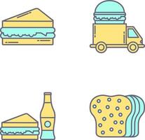 Sandwich and Fast Food Icon vector