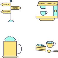 signboard and coffe machine Icon vector