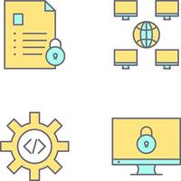 confidentiality and company network Icon vector