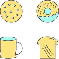 cookie and doughnut Icon vector