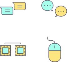 messages and conversation bubbles Icon vector