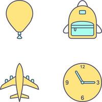 balloon and bag pack Icon vector