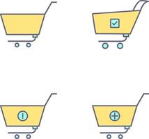 empty cart and confirm order Icon vector