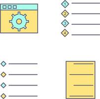 settings and numbered lists Icon vector