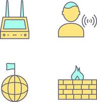 router and signal Icon vector