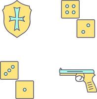 Dice and Shield Icon vector