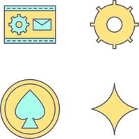 Blogging Service and Setting Icon vector