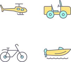 Helicopter and Safari Icon vector