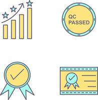 Reputation Management and QC Passed Icon vector