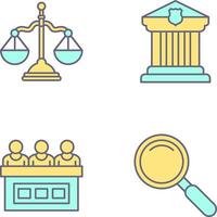 Balance and Courthouse Icon vector