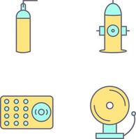 hydrant and oxygen tank Icon vector