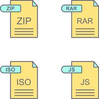 ZIP and RAR Icon vector