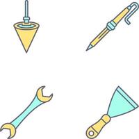 Plumb Bob and Soldering Icon vector