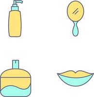 Cosmetic Product and Mirror Icon vector