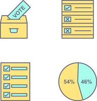 Casting Vote and Ballot Paper Icon vector