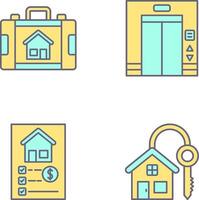 Briefcase and Elevator Icon vector