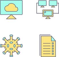 Cloud Systems and Connected Icon vector