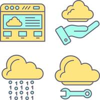 Cloud Comuting and Support Icon vector