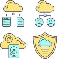 File and Cloud Icon vector