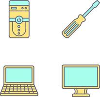 UPC y tornillo conductor icono vector