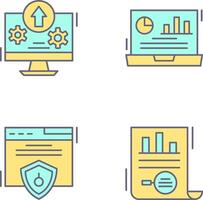 Upload and Dashboard Icon vector