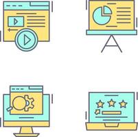 Content and Pie Chart Icon vector