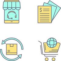 Support and Invoice Icon vector