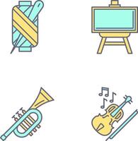 Needle and Easel Icon vector