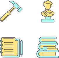 Hammer and Statue Icon vector