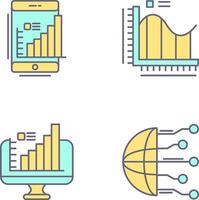 Mobile and Bar Chart Icon vector