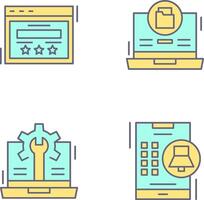 Rating and Data Storage Icon vector