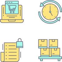 Add to Cart and Run time Icon vector