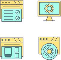 Web Browser and Monitor Screen Icon vector