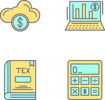 Cloud Computing and Bar Chart Icon vector