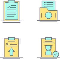 Clipboard and List Folder Icon vector