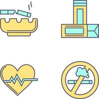 Broken Cigarette and Chewing Gum Icon vector