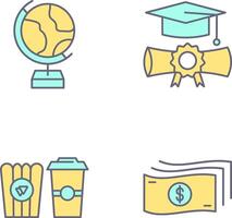 Globe and Graduation Icon vector